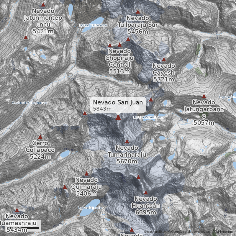 Mapa Nevado San Juan