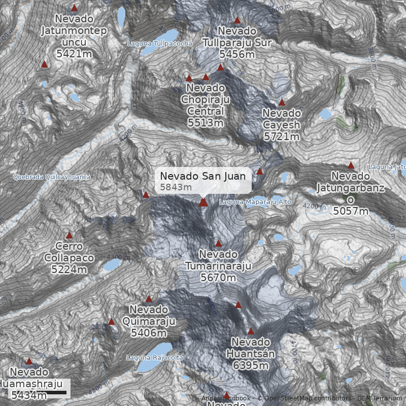 Mapa Nevado San Juan