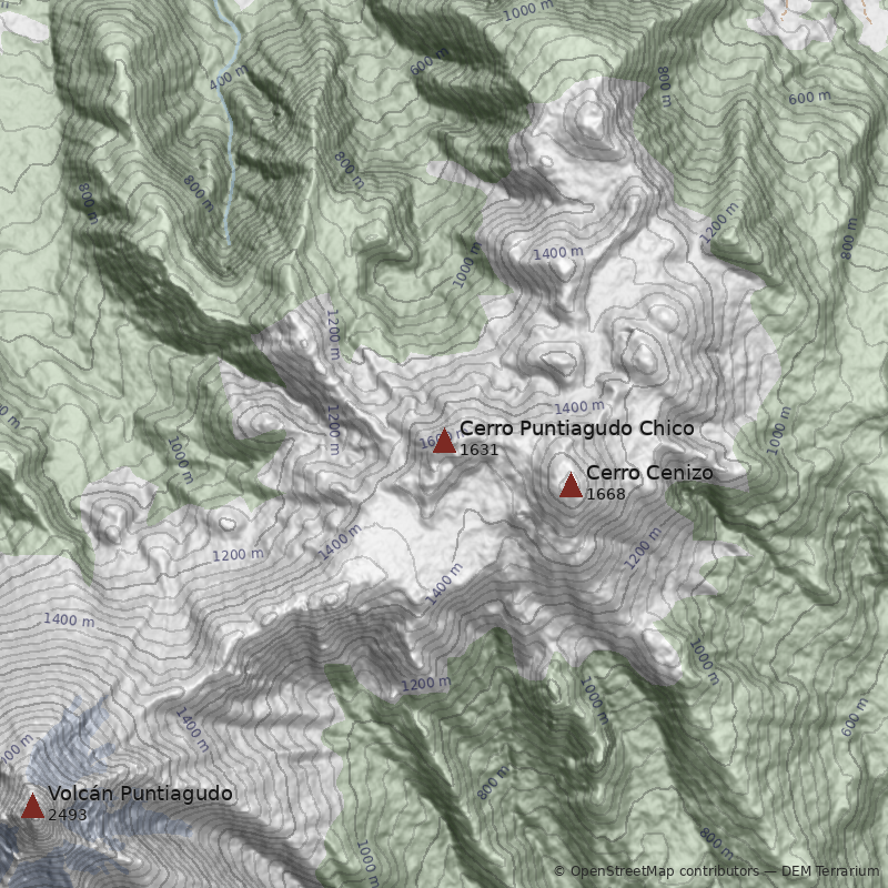 Mapa Cerro Puntiagudo Chico
