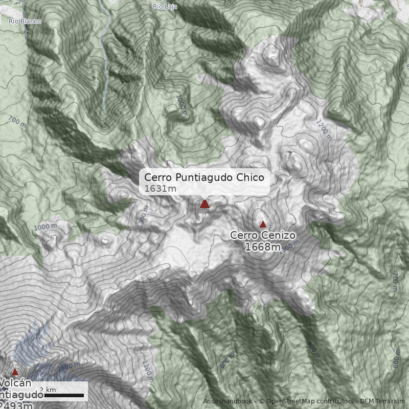 Mapa Cerro Puntiagudo Chico
