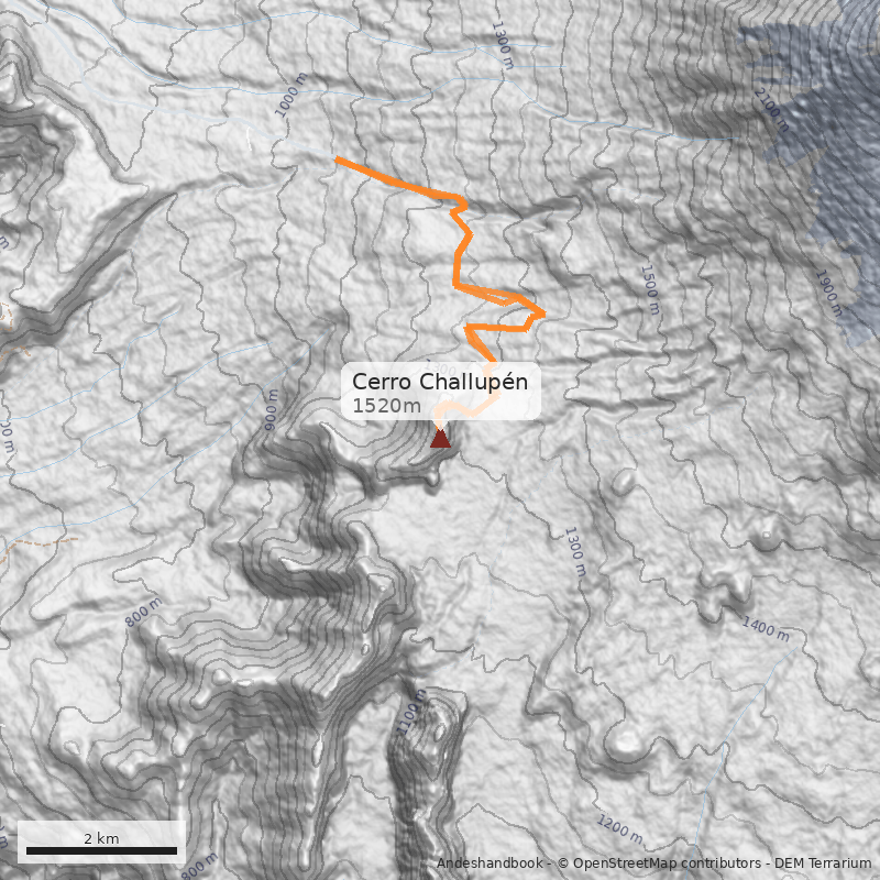 Mapa Cerro Challupén