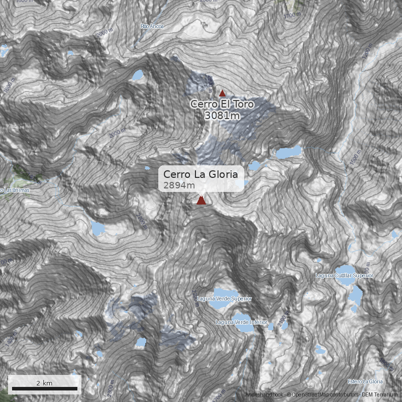 Mapa Cerro La Gloria