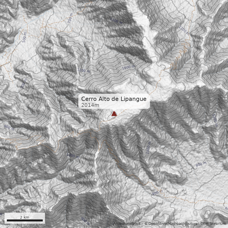Mapa Cerro Alto de Lipangue
