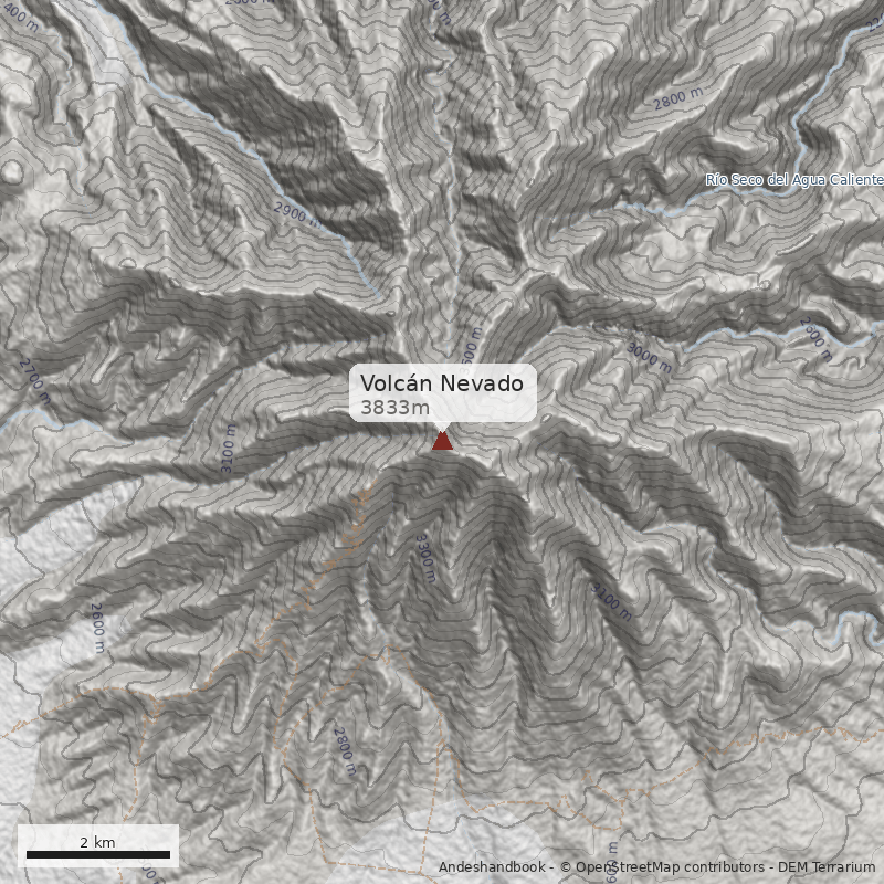 Mapa Volcán Nevado