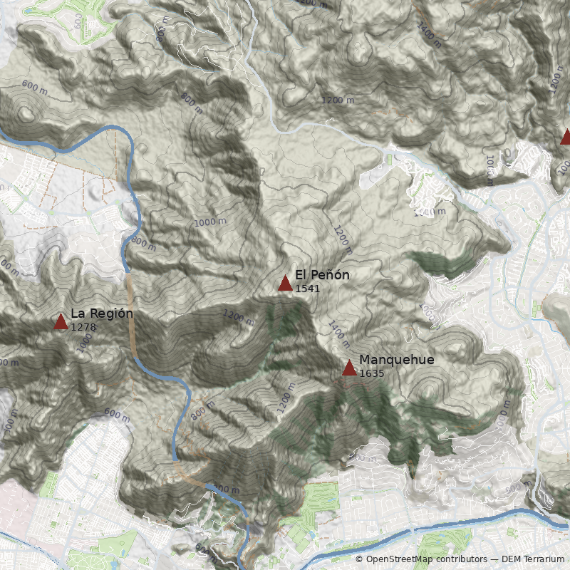 Mapa Cerro El Peñón