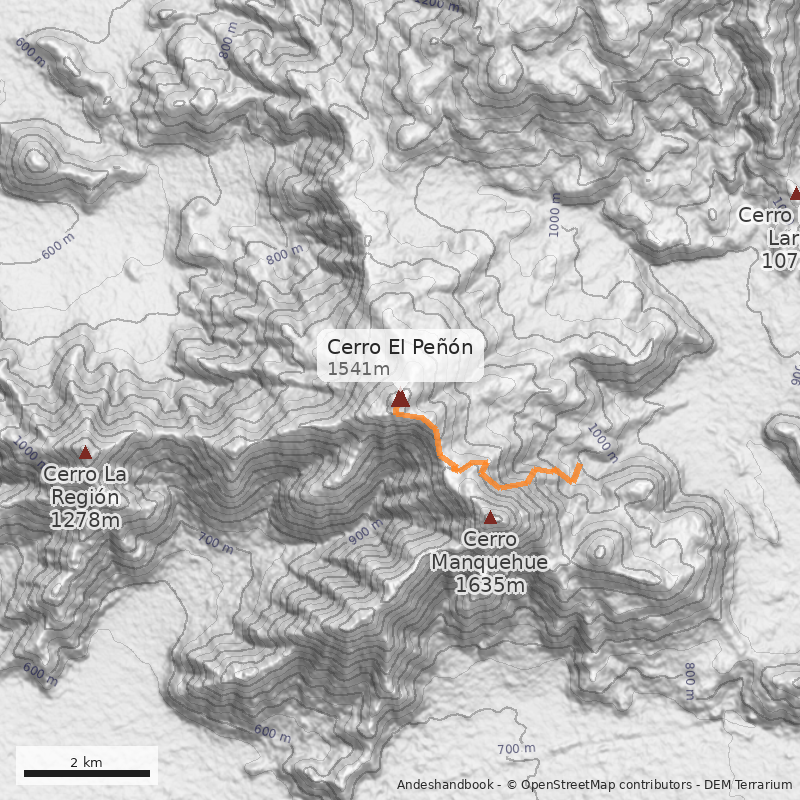 Mapa Cerro El Peñón