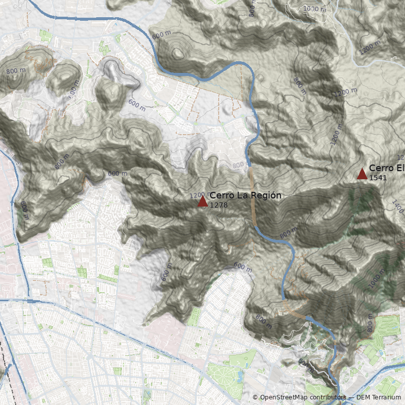 Mapa Cerro La Región