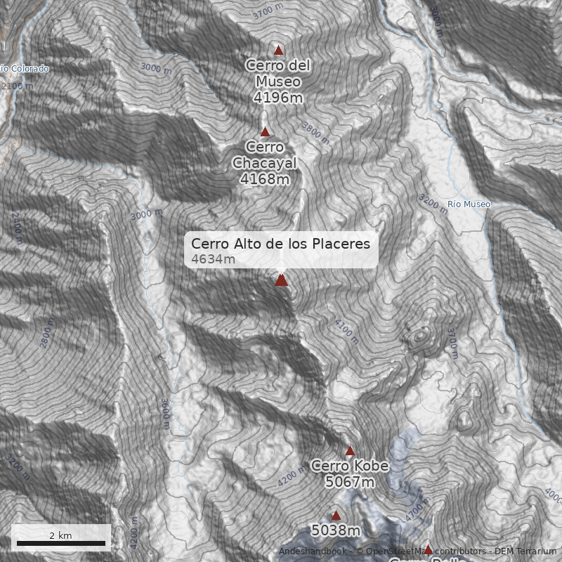 Mapa Cerro Alto de los Placeres