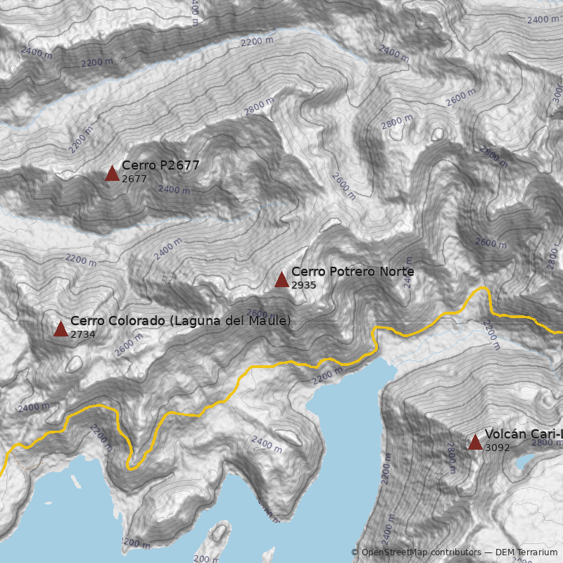 Mapa Cerro Potrero Norte