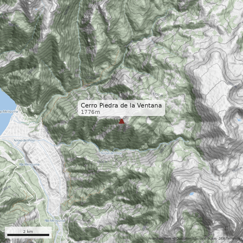 Mapa Cerro Piedra de la Ventana