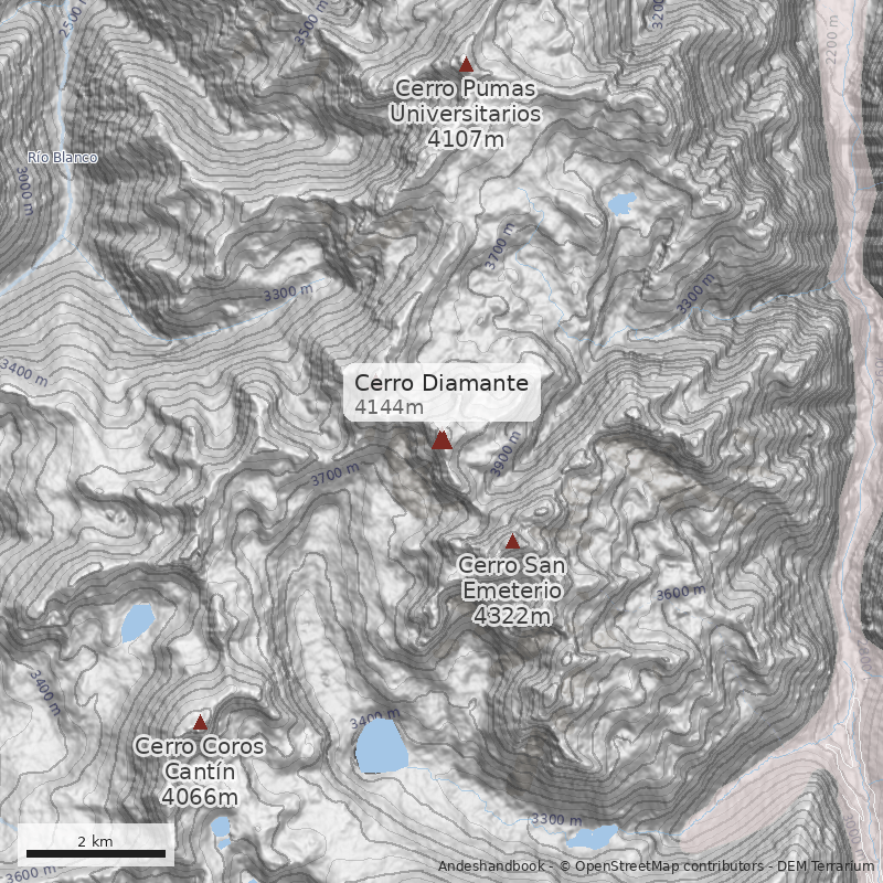 Mapa Cerro Diamante