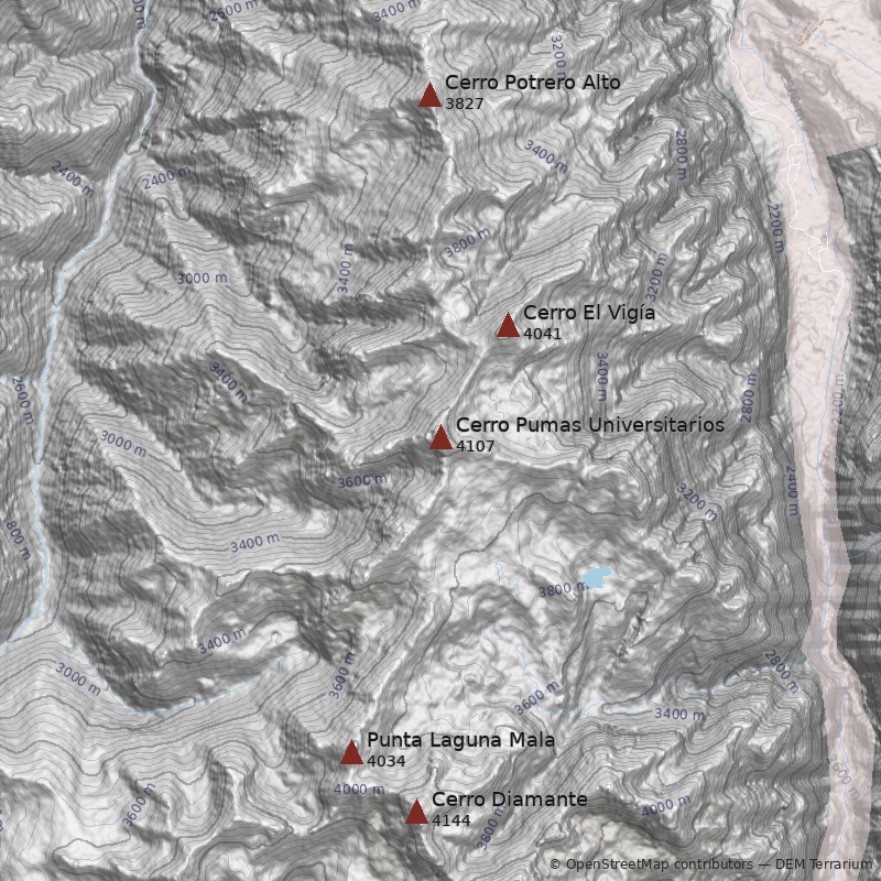Mapa Cerro Pumas Universitarios