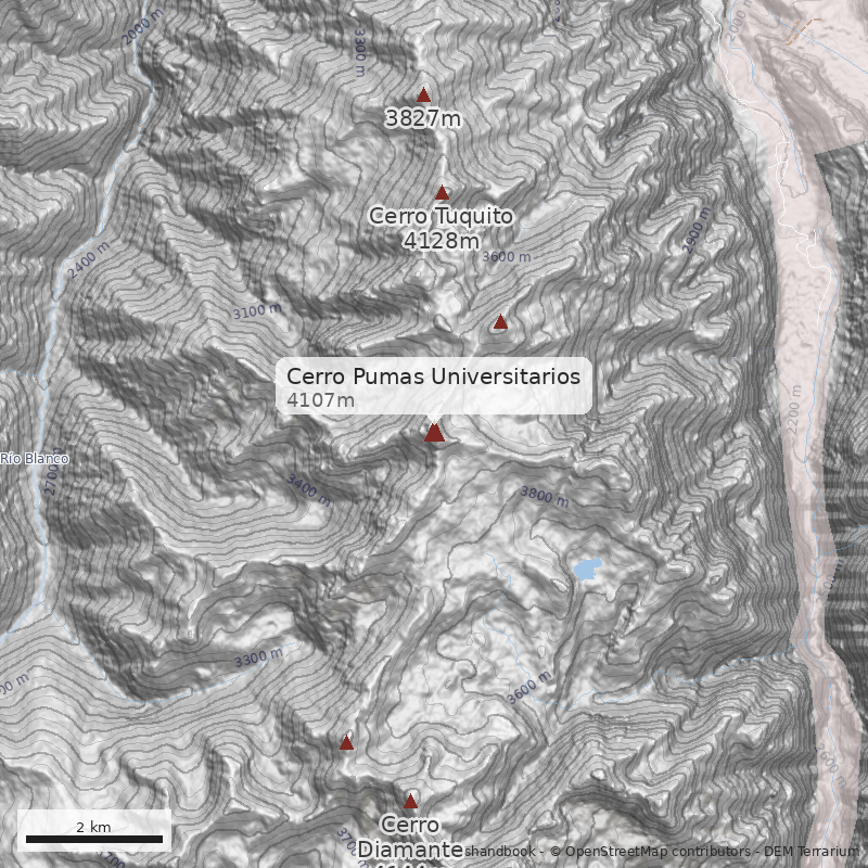 Mapa Cerro Pumas Universitarios