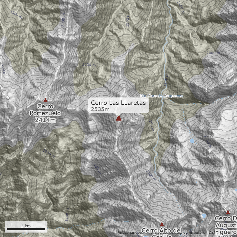 Mapa Cerro Las LLaretas