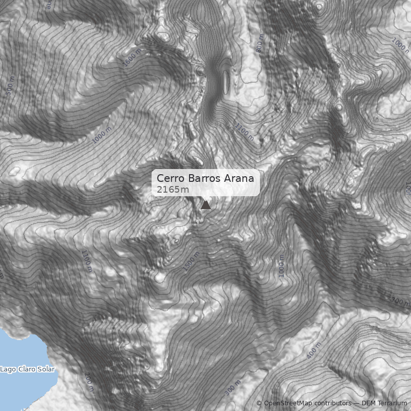 Mapa Cerro Barros Arana