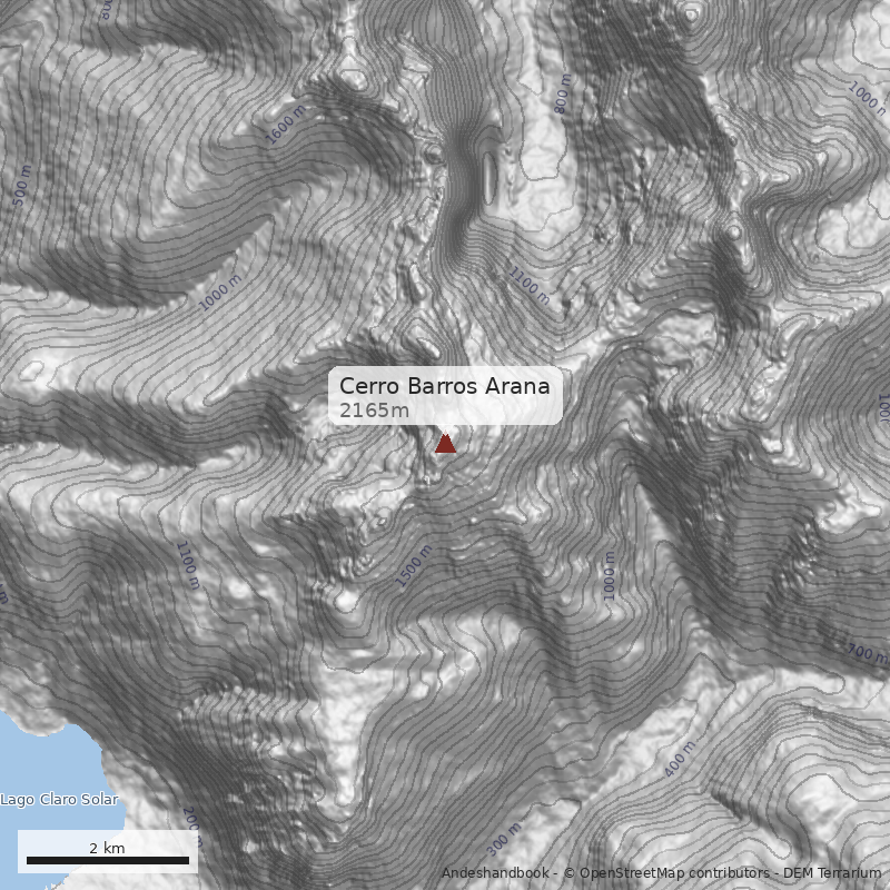 Mapa Cerro Barros Arana