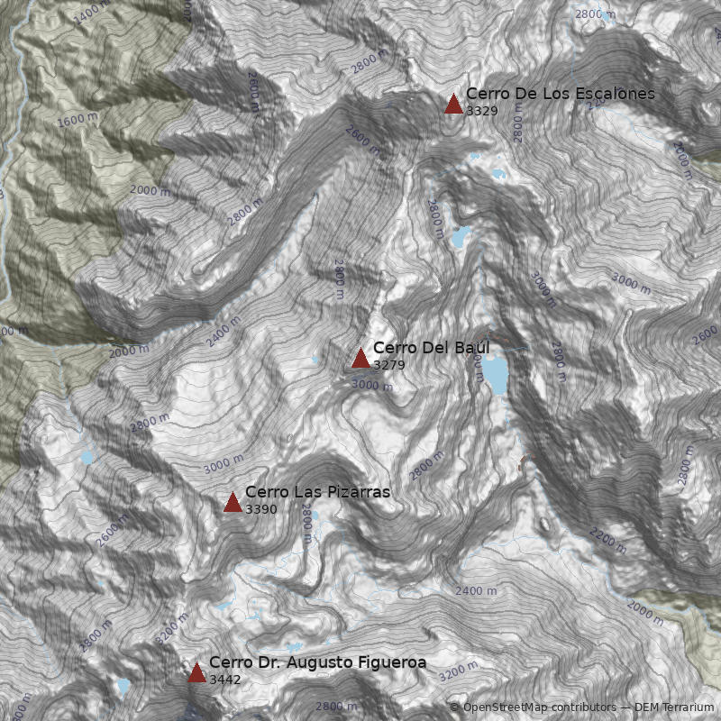 Mapa Cerro Del Baúl