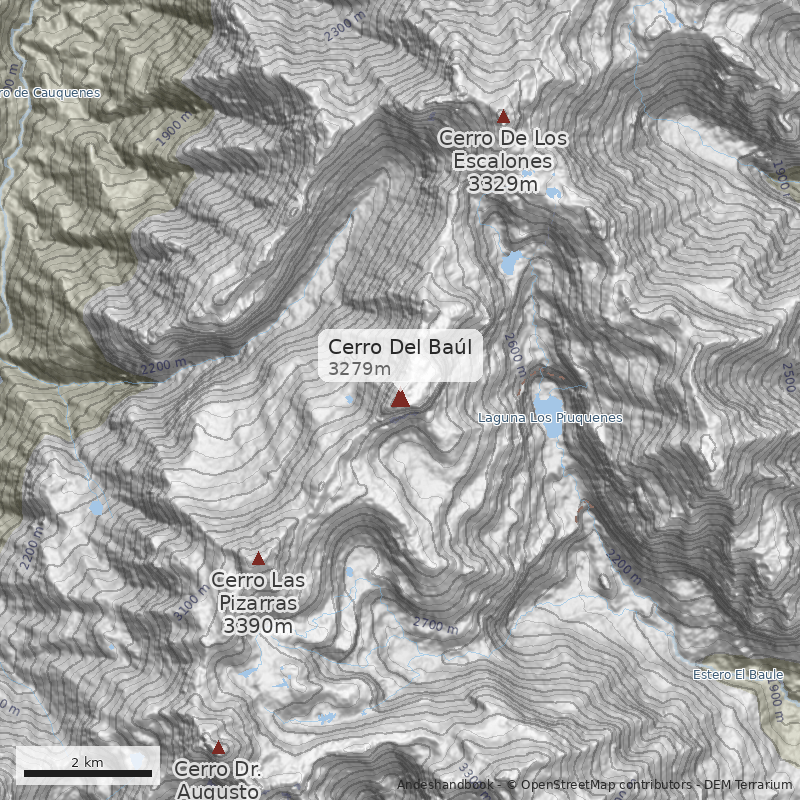 Mapa Cerro Del Baúl