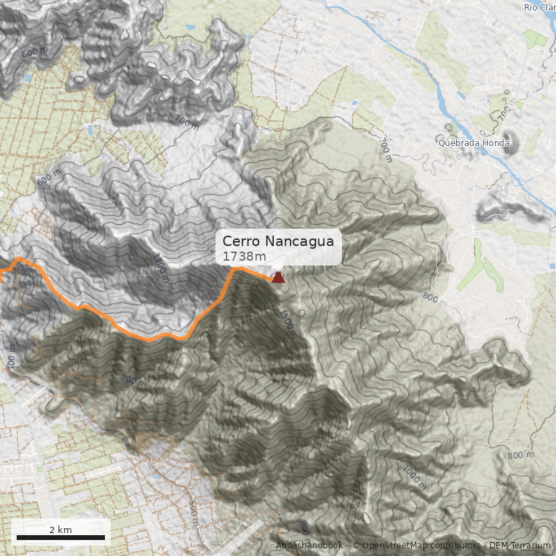 Mapa Cerro Nancagua