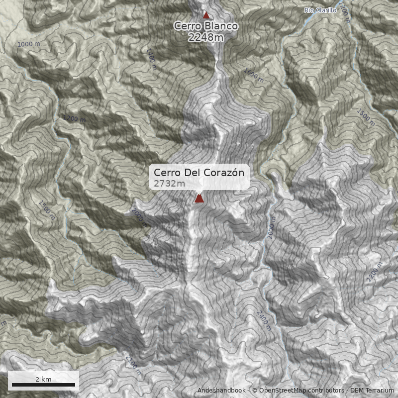 Mapa Cerro Del Corazón