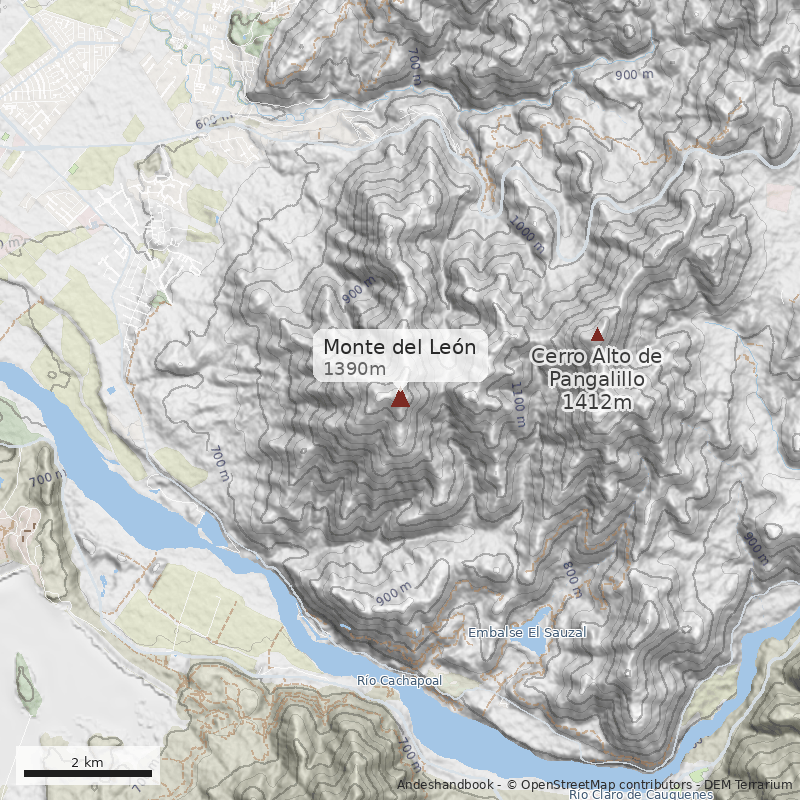 Mapa Monte del León