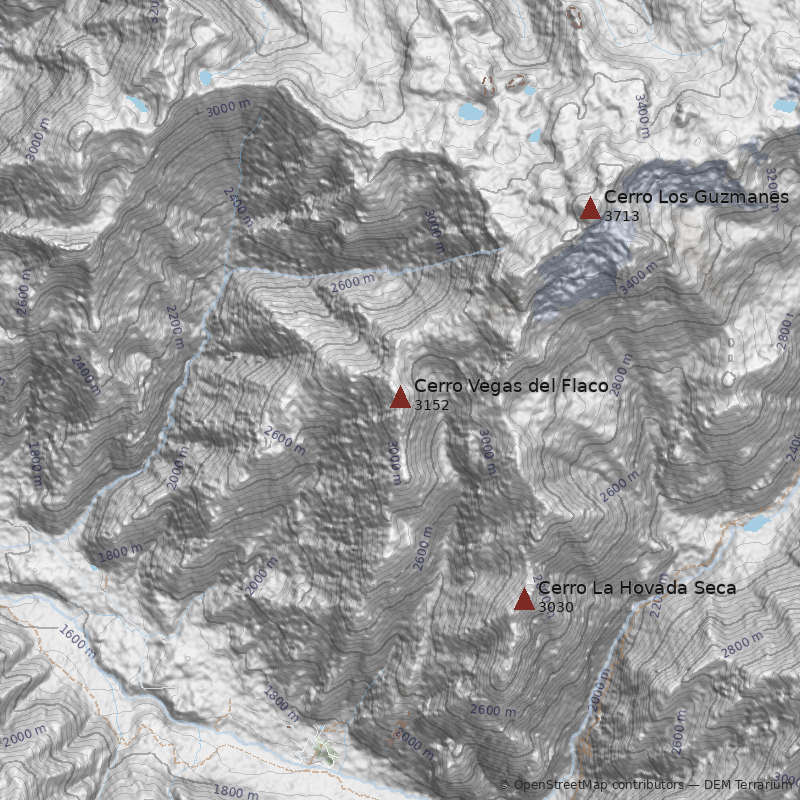Mapa Cerro Vegas del Flaco
