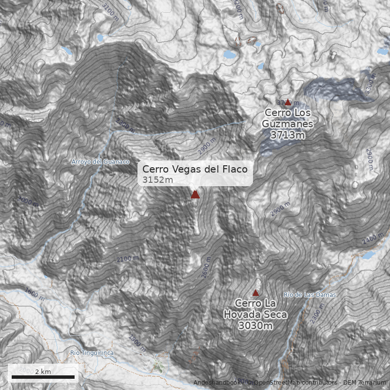 Mapa Cerro Vegas del Flaco