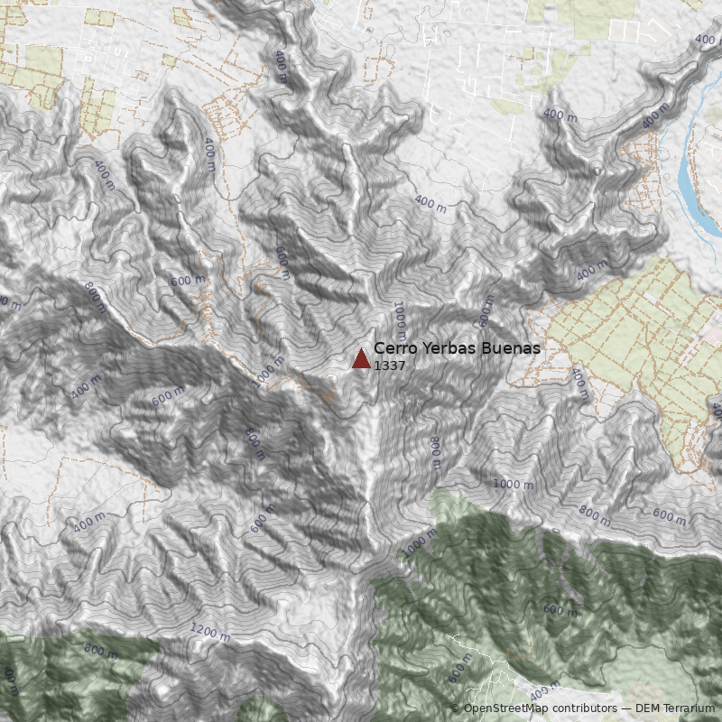 Mapa Cerro Yerbas Buenas