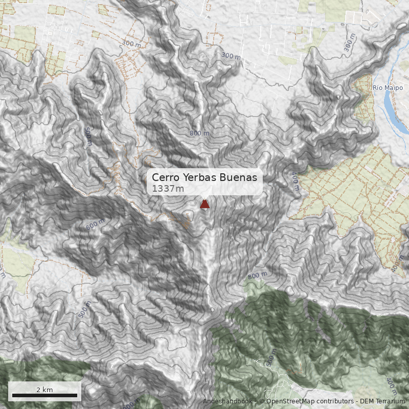 Mapa Cerro Yerbas Buenas