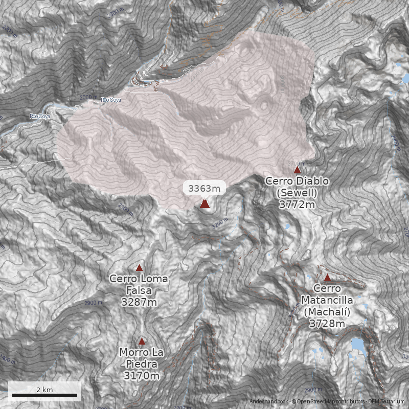 Mapa Cerro Lomas Bayas