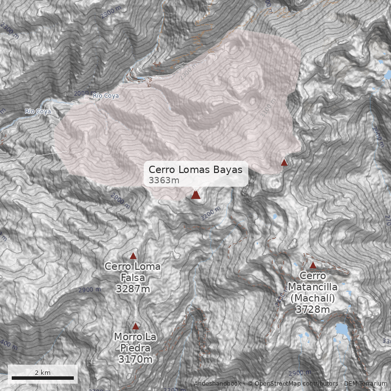 Mapa Cerro Lomas Bayas