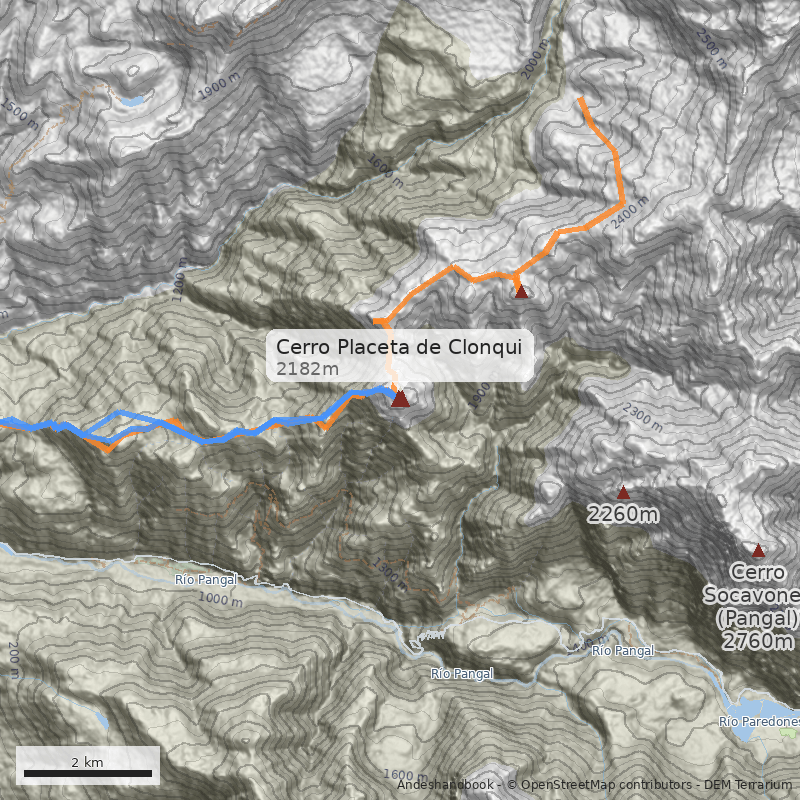 Mapa Cerro Placeta de Clonqui
