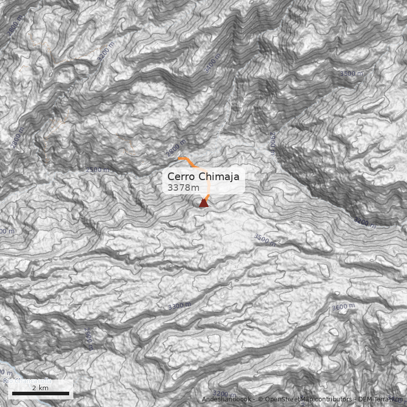 Mapa Cerro Chimaja 