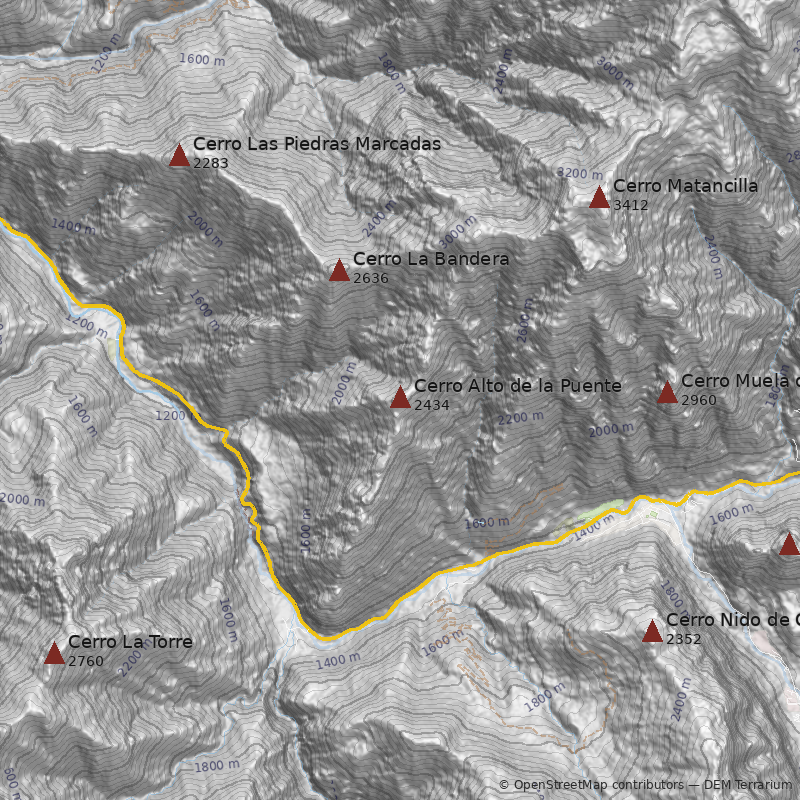 Mapa Cerro Alto de la Puente 
