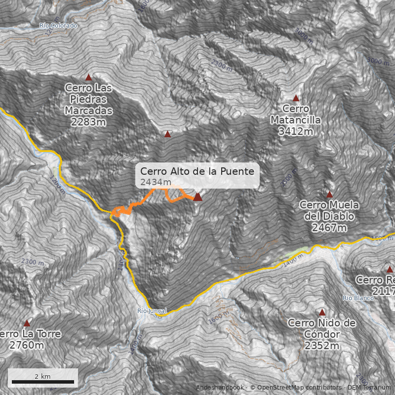 Mapa Cerro Alto de la Puente 