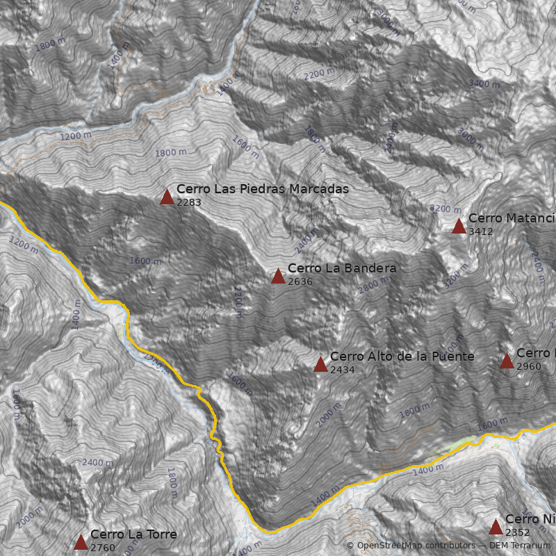 Mapa Cerro La Bandera 