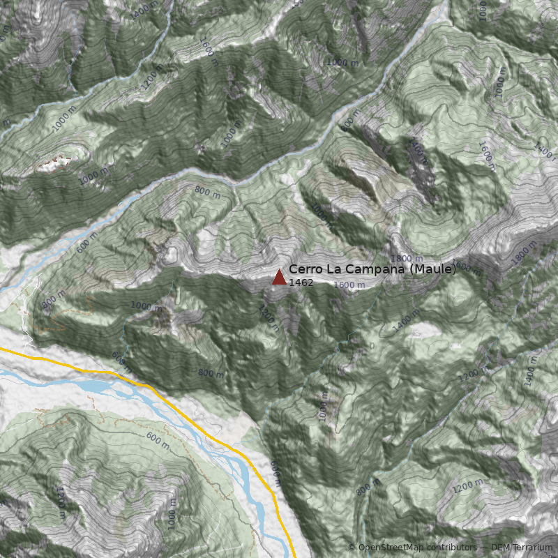 Mapa Cerro La Campana (Maule)