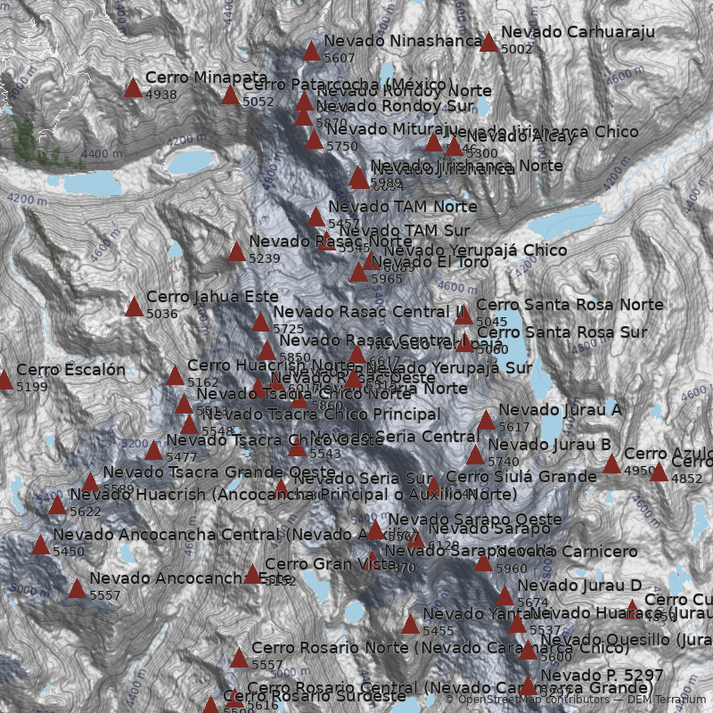 Mapa Nevado Yerupajá