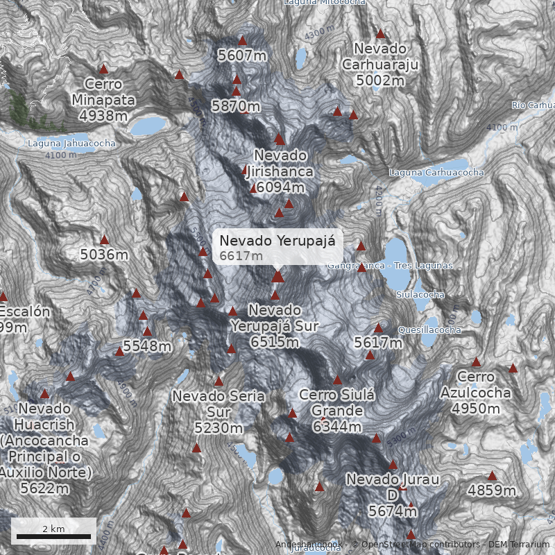Mapa Nevado Yerupajá