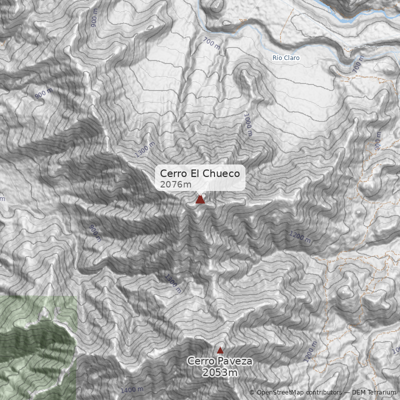 Mapa Cerro El Chueco