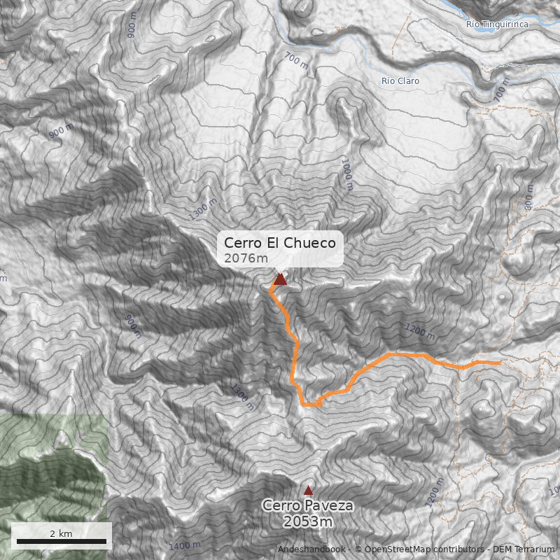 Mapa Cerro El Chueco