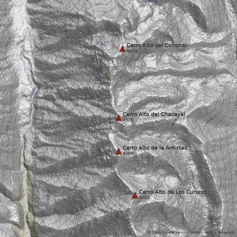 Mapa Cerro Alto del Chacayal