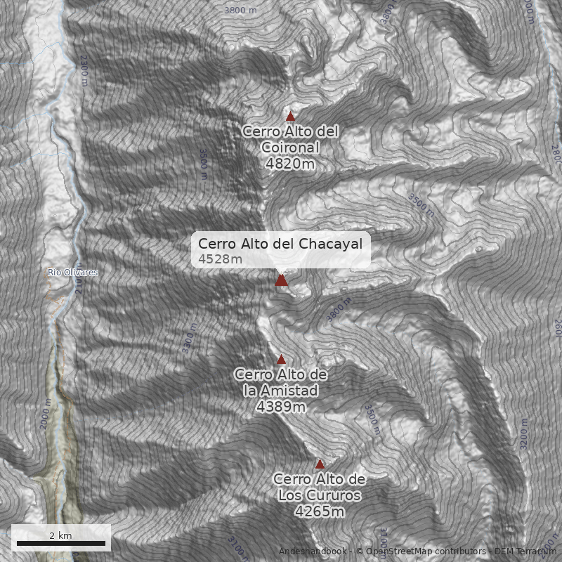 Mapa Cerro Alto del Chacayal