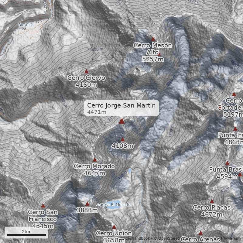 Mapa Cerro Jorge San Martín