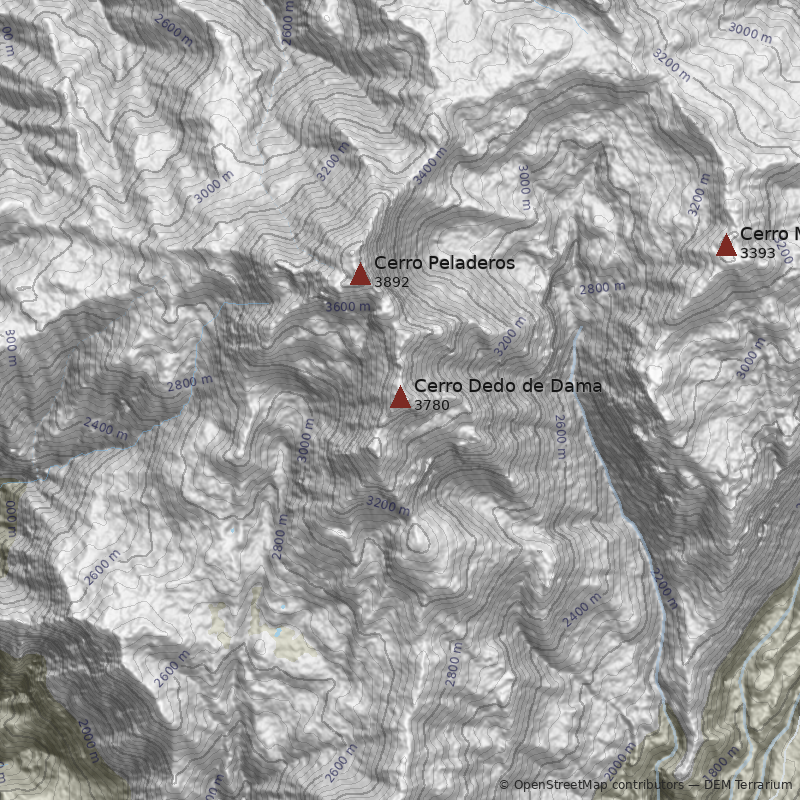 Mapa Cerro Dedo de Dama