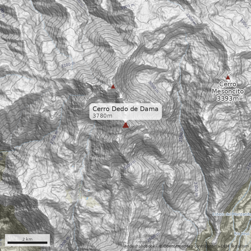 Mapa Cerro Dedo de Dama