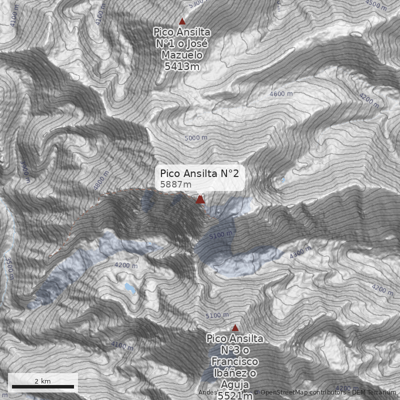 Mapa Pico Ansilta N°2