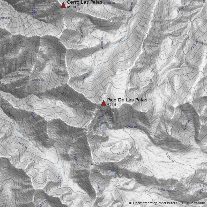 Mapa Pico De Las Palas