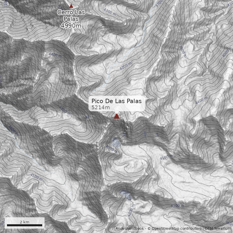 Mapa Pico De Las Palas