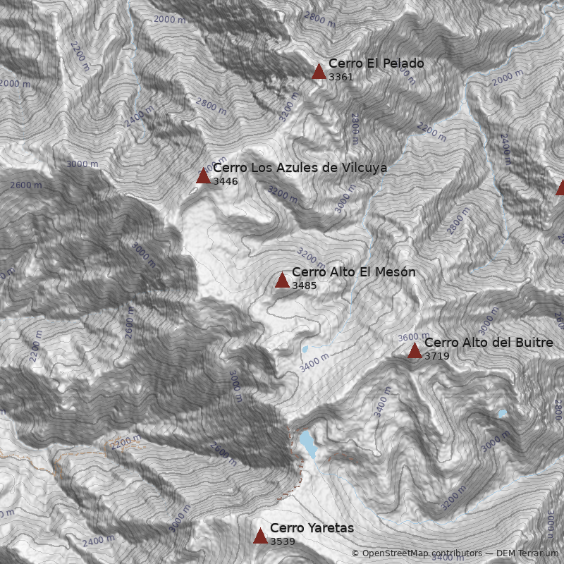 Mapa Normal por Quebrada Las Gualtatas